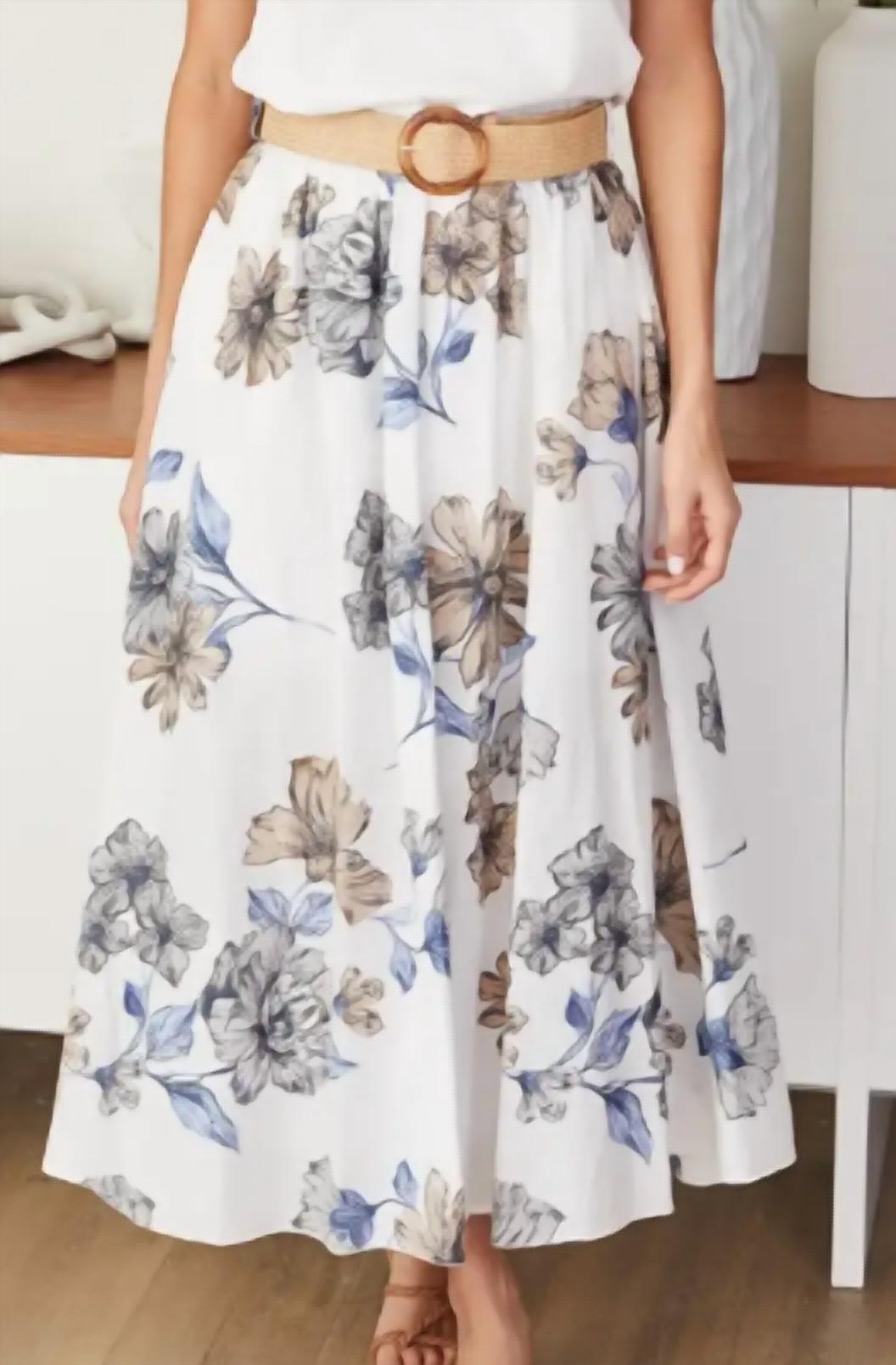 Milio Milano - Vintage Floral Midi Skirt