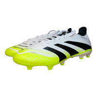 adidas Men's Predator League Fg/mg Soccer Cleat Shoes in white black yellow - men's shoe