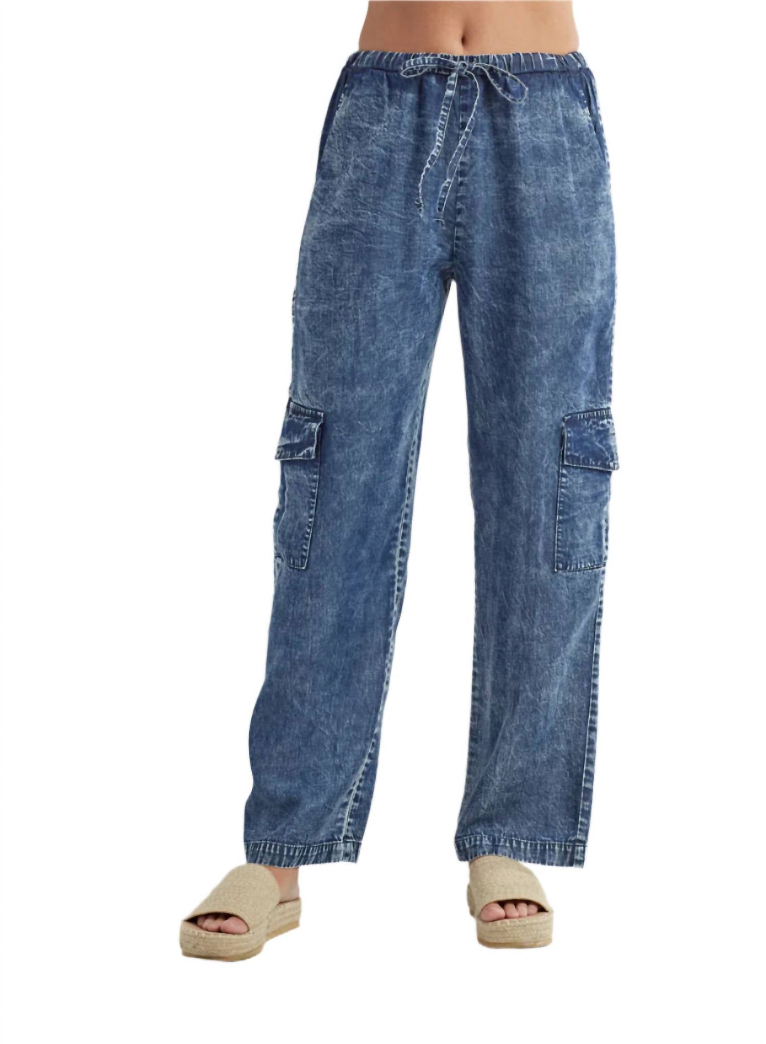 Red Haute - Denim Cargo Pant