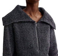 ELISE HALF ZIP KNIT SWEATER