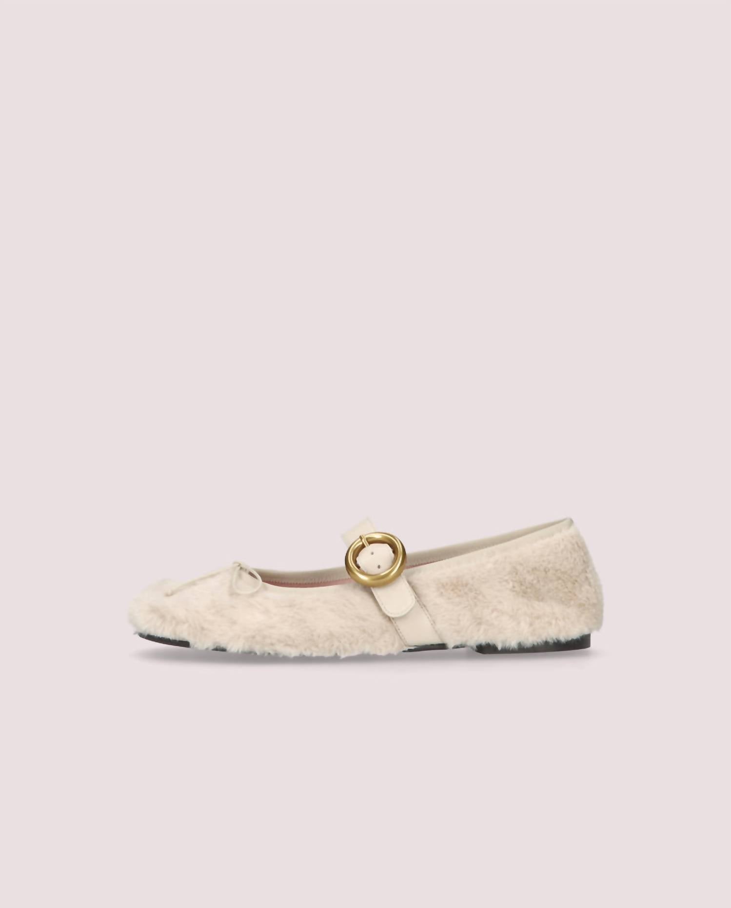 Pretty Ballerinas Women's Georgia Ballet Flat Shoes in white - women's flats - detail view