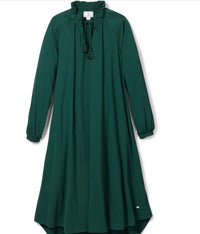 Petite Plume - Women's Luxe Pima Cotton Garbo Long Sleeve Nightgown