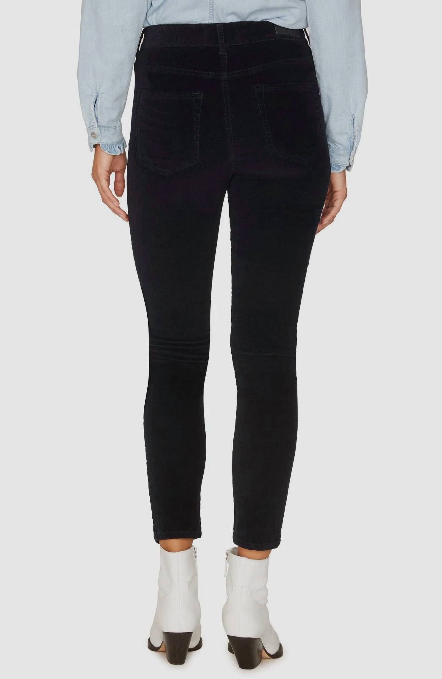 Sanctuary Social Standard Skinny Corduroy Pants in black - women's pants - detail view