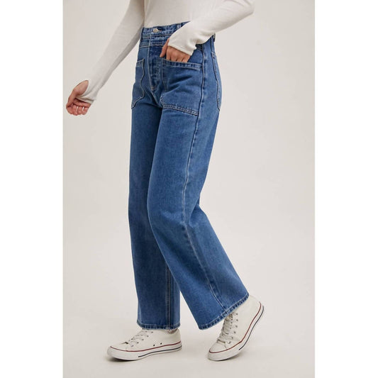 Bluivy - Denim Straight Leg Jeans