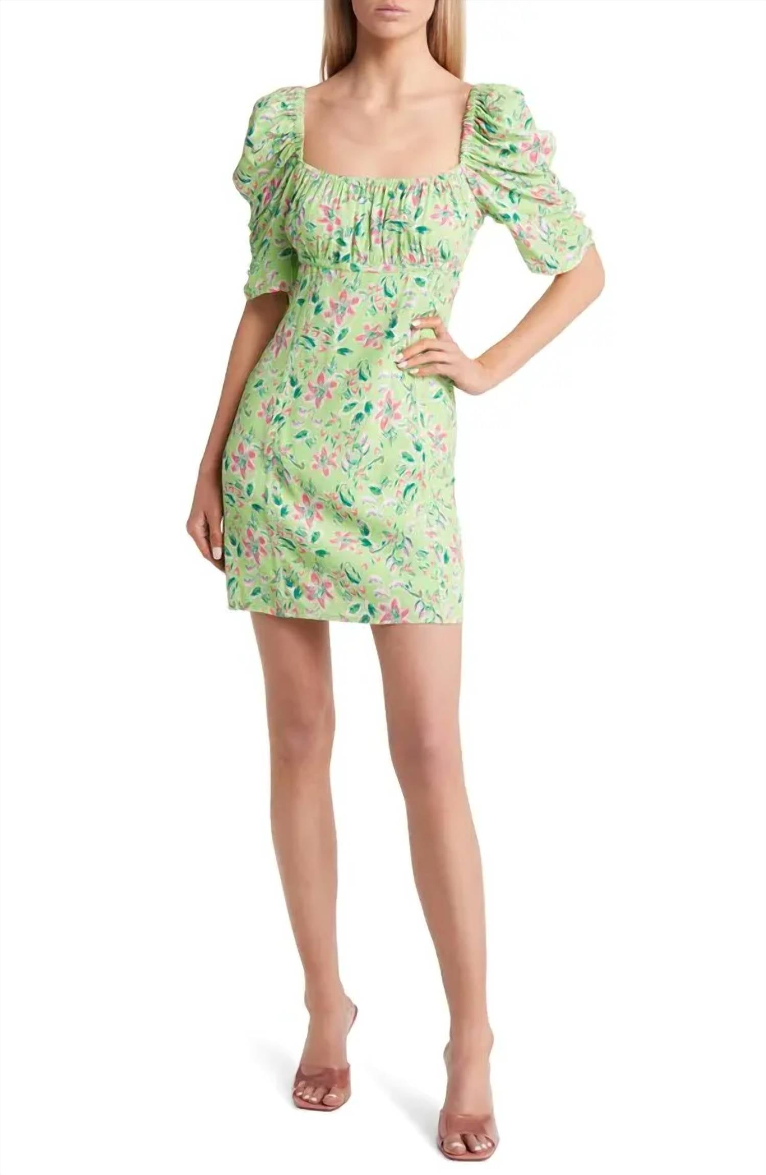 Wayf - Liv Floral Puff Sleeve Dress