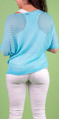 Gigi Moda - Star Knit Mesh Sweater