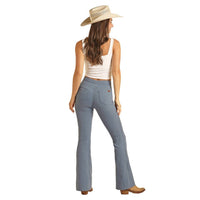 Rock & Roll Denim - Reversible Blue Button Flare Jeans