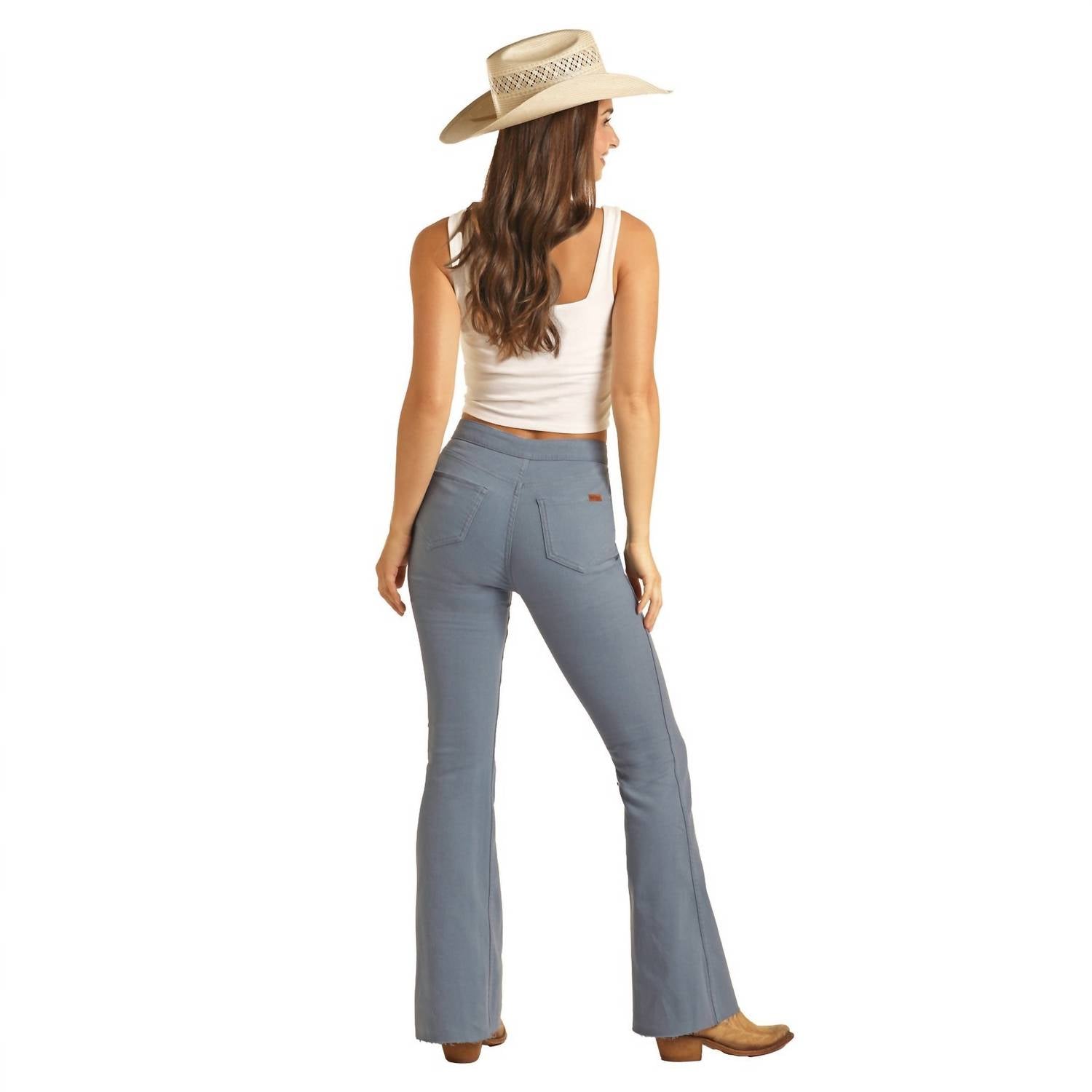 Rock & Roll Denim - Reversible Blue Button Flare Jeans
