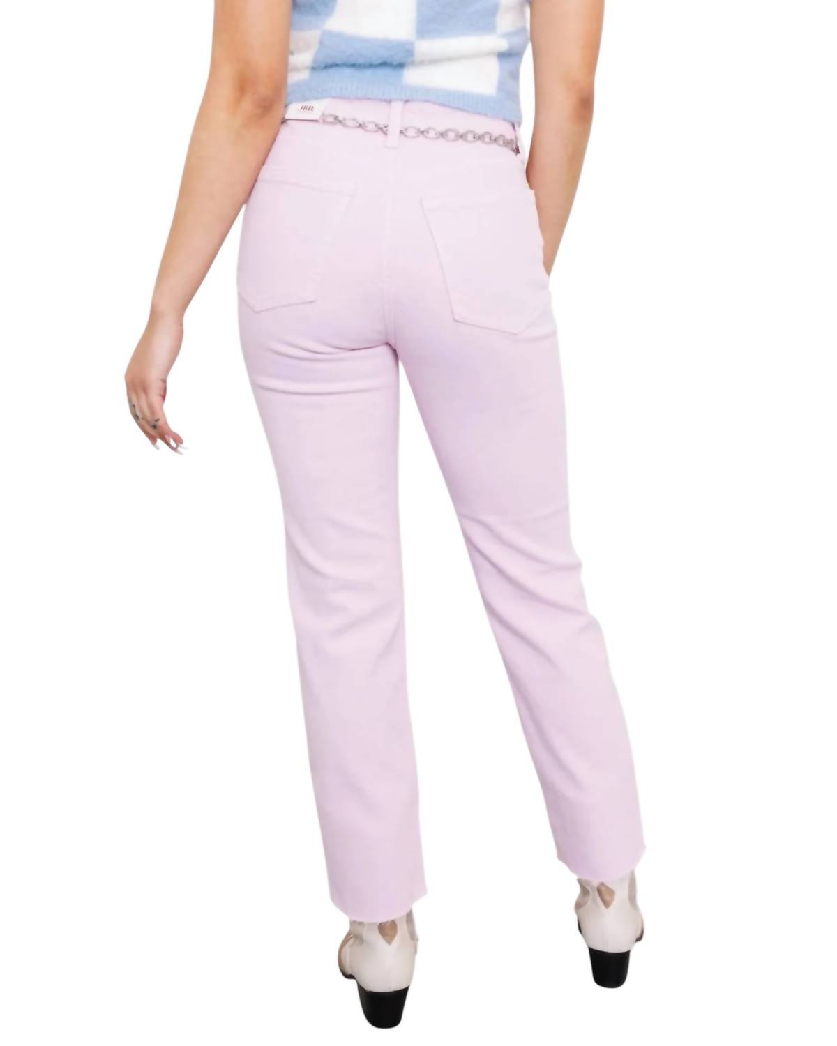 Just Black Denim - Cut Off Cropped Straight Leg Jeans