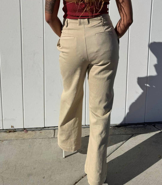 Crescent - Wide Leg Pleaded Denim Pants