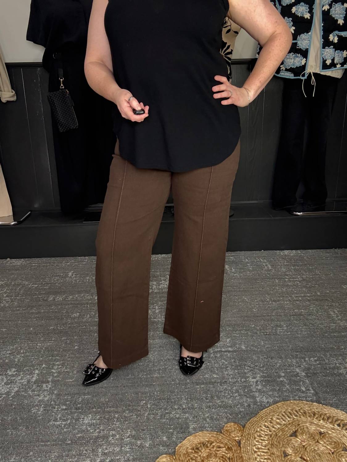 Risen - Front Seam Wide Leg Pants