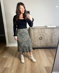 DRESS FORUM Wild Thoughts Midi Skirt in animal print - women's skirt - alternate view