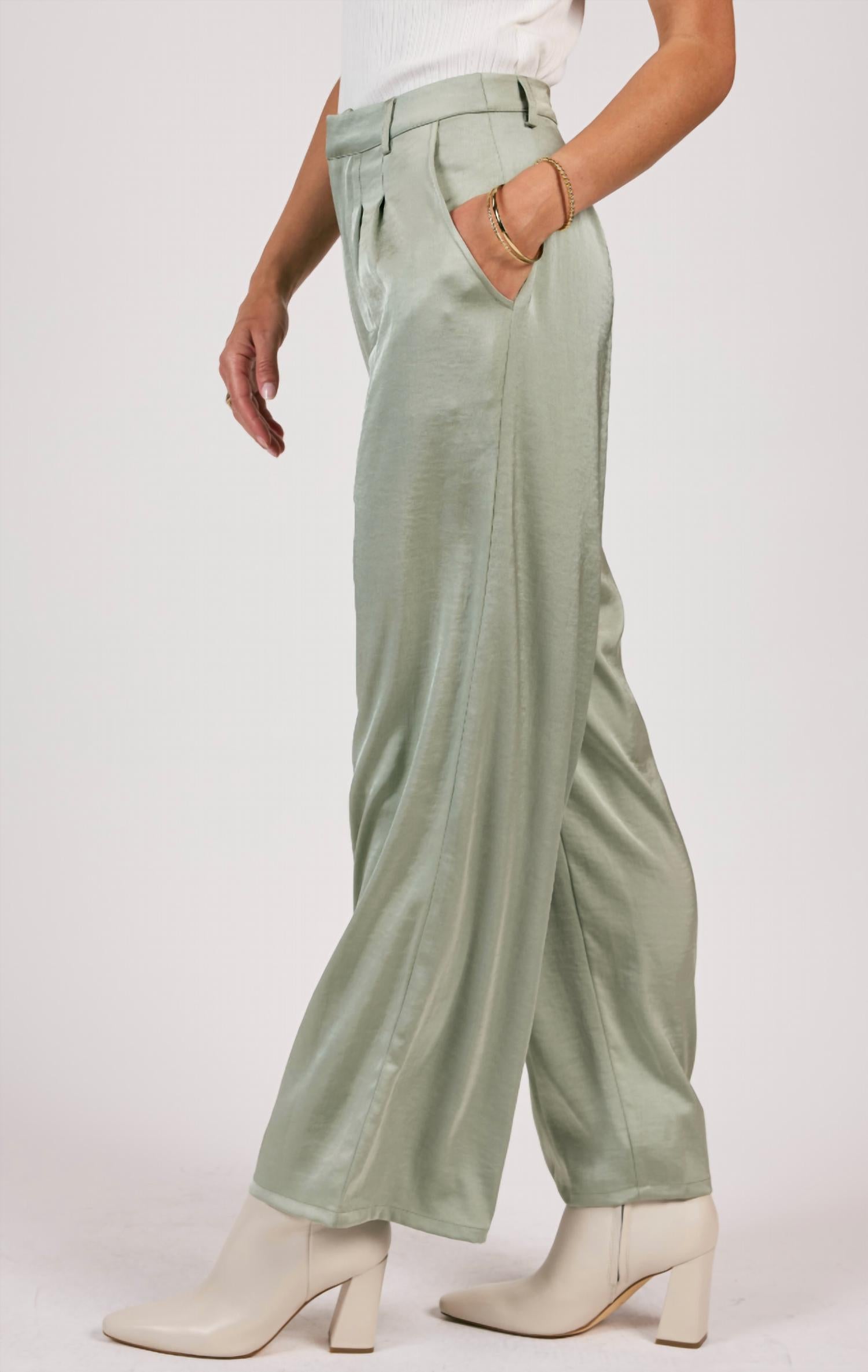 Sage The Label - Satin Wide Leg Pant