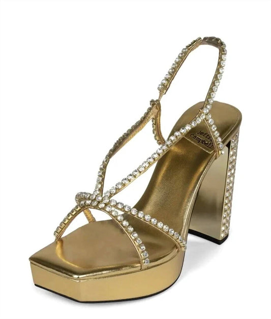 Jeffrey Campbell - Women's Embellished Sling Back Platform Sandal