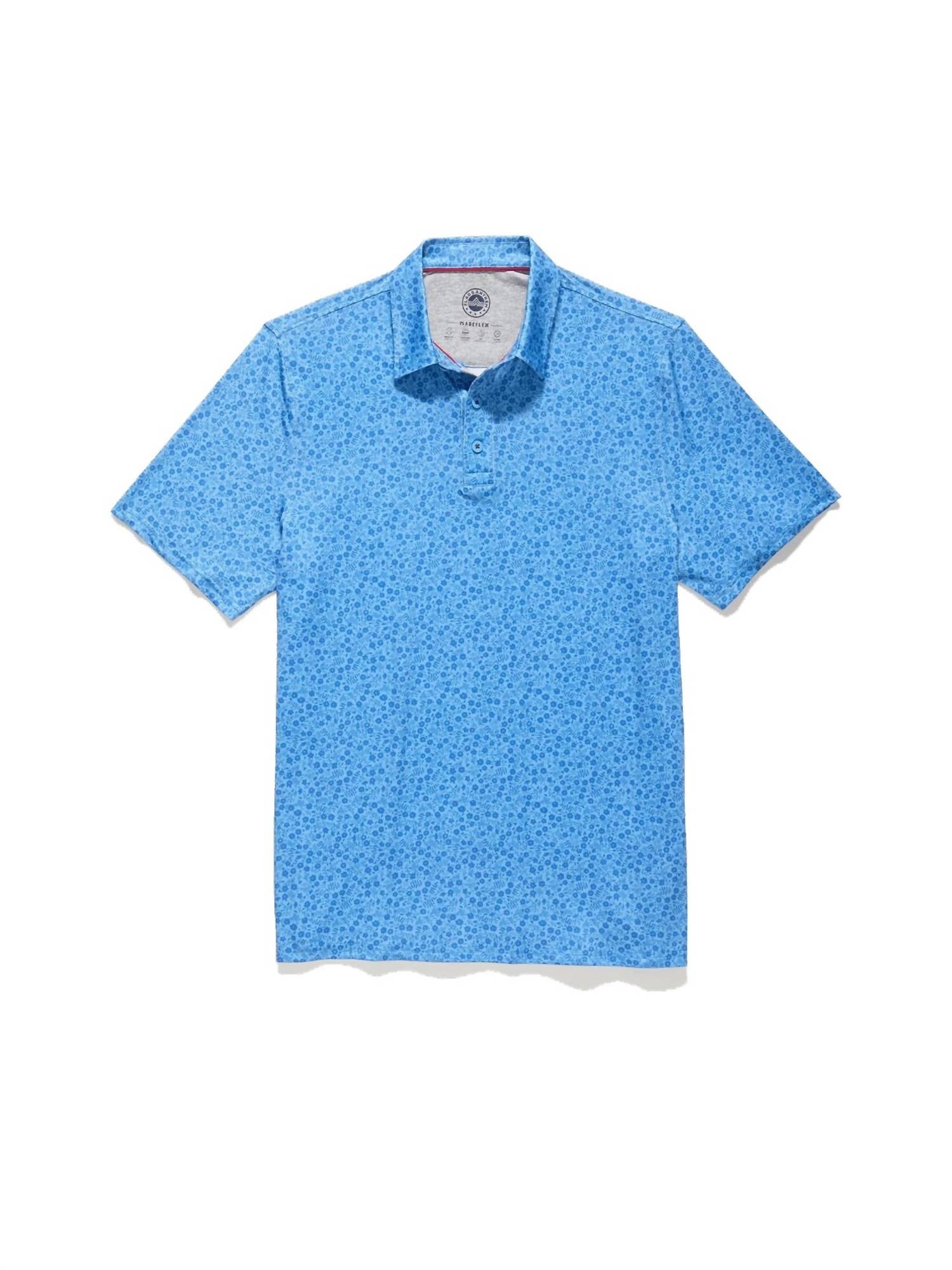 Flags & Anthem Mvp Polo Shirt in blue floral - men's shirt - view 5