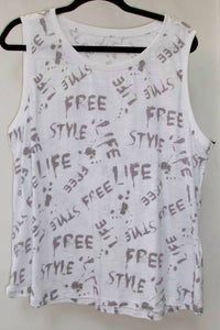 CHARLIE B Women's Cotton Sleeveless Tank Top in white - women's tank top