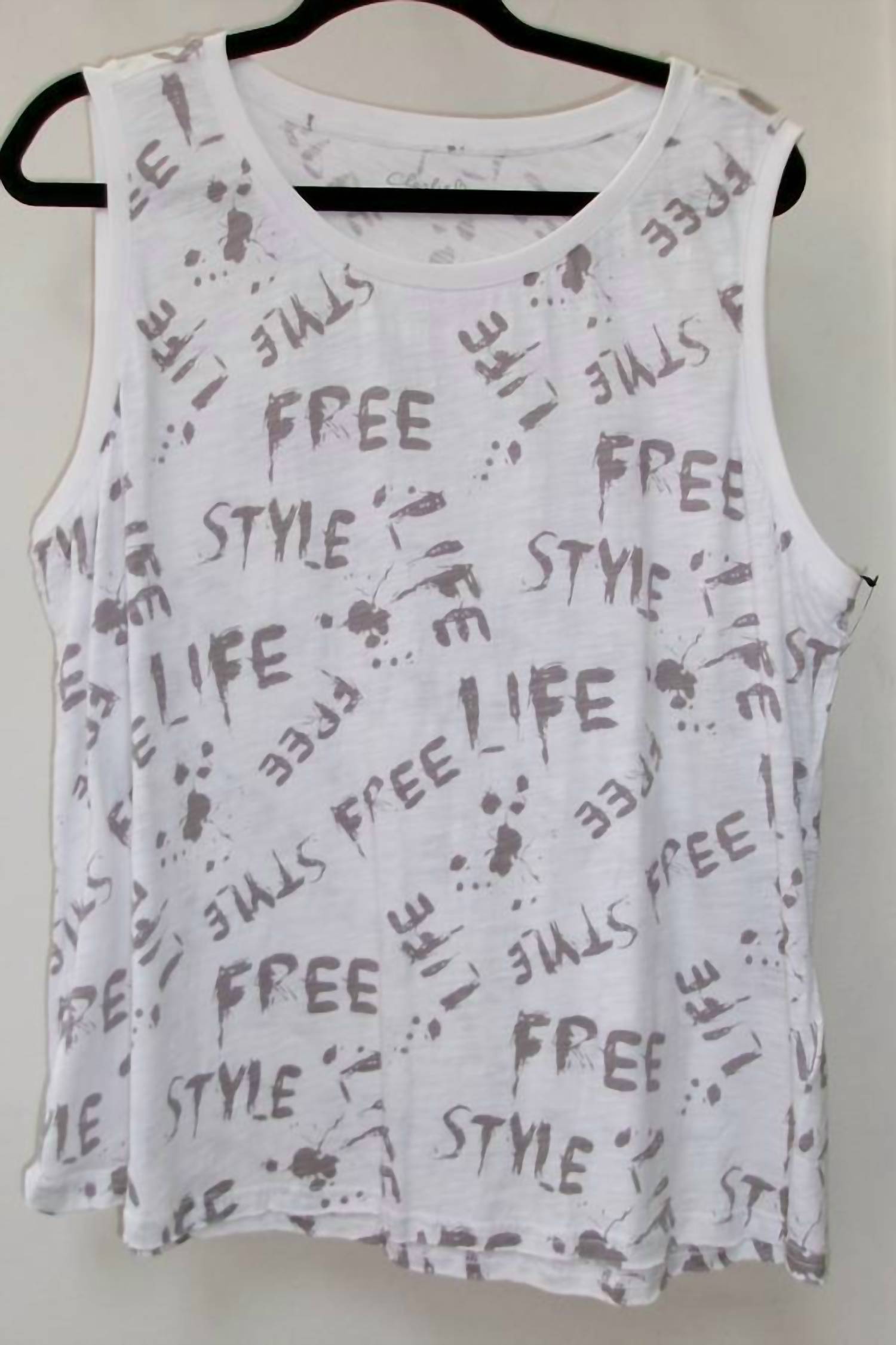 CHARLIE B Women's Cotton Sleeveless Tank Top in white - women's tank top