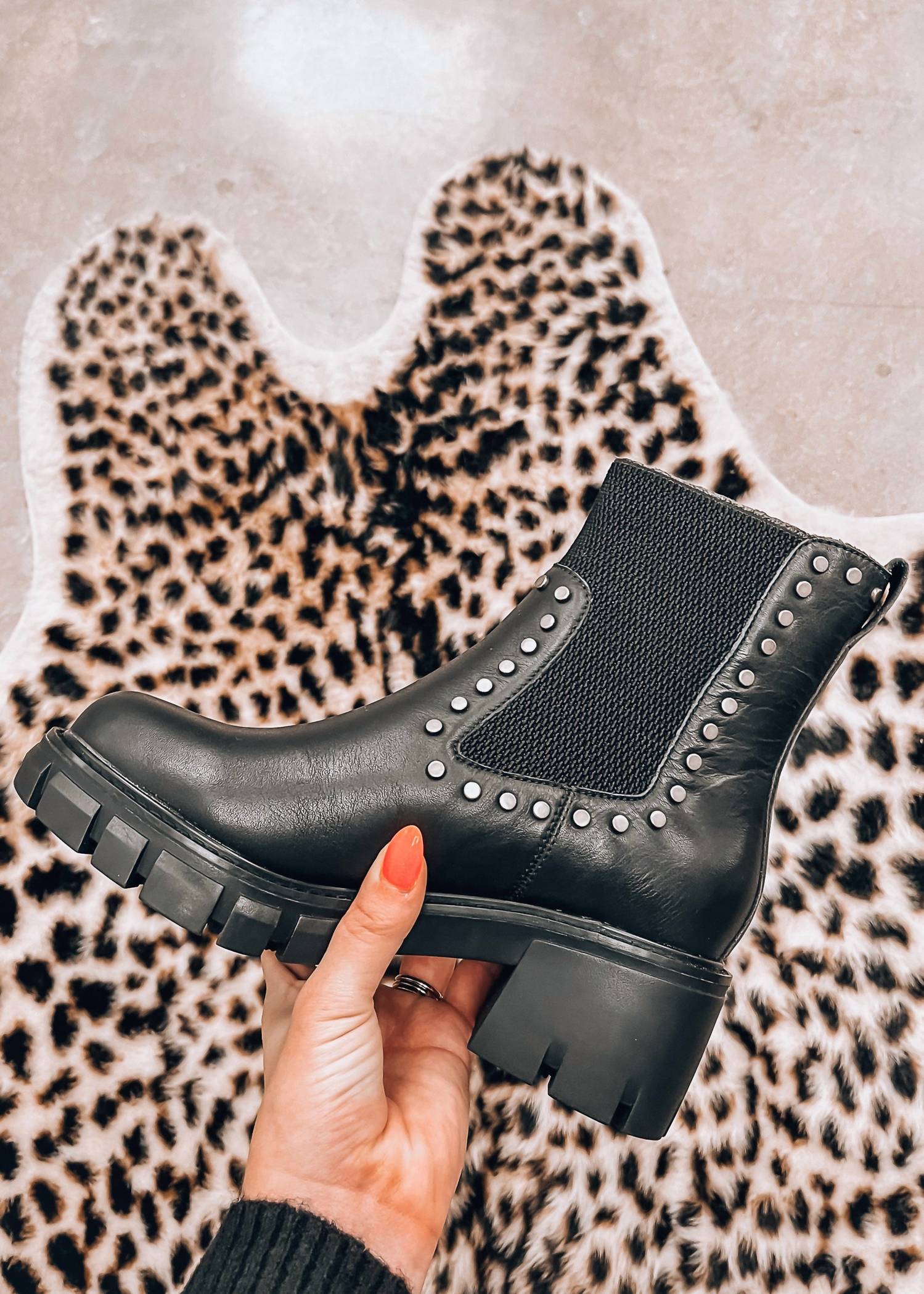 Vintage Havana Women's Portland Studded Boots in black - women's shoe