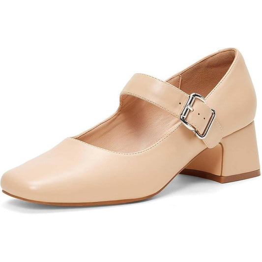 Genshuo - Women's Mary Jane Low Heel Shoes