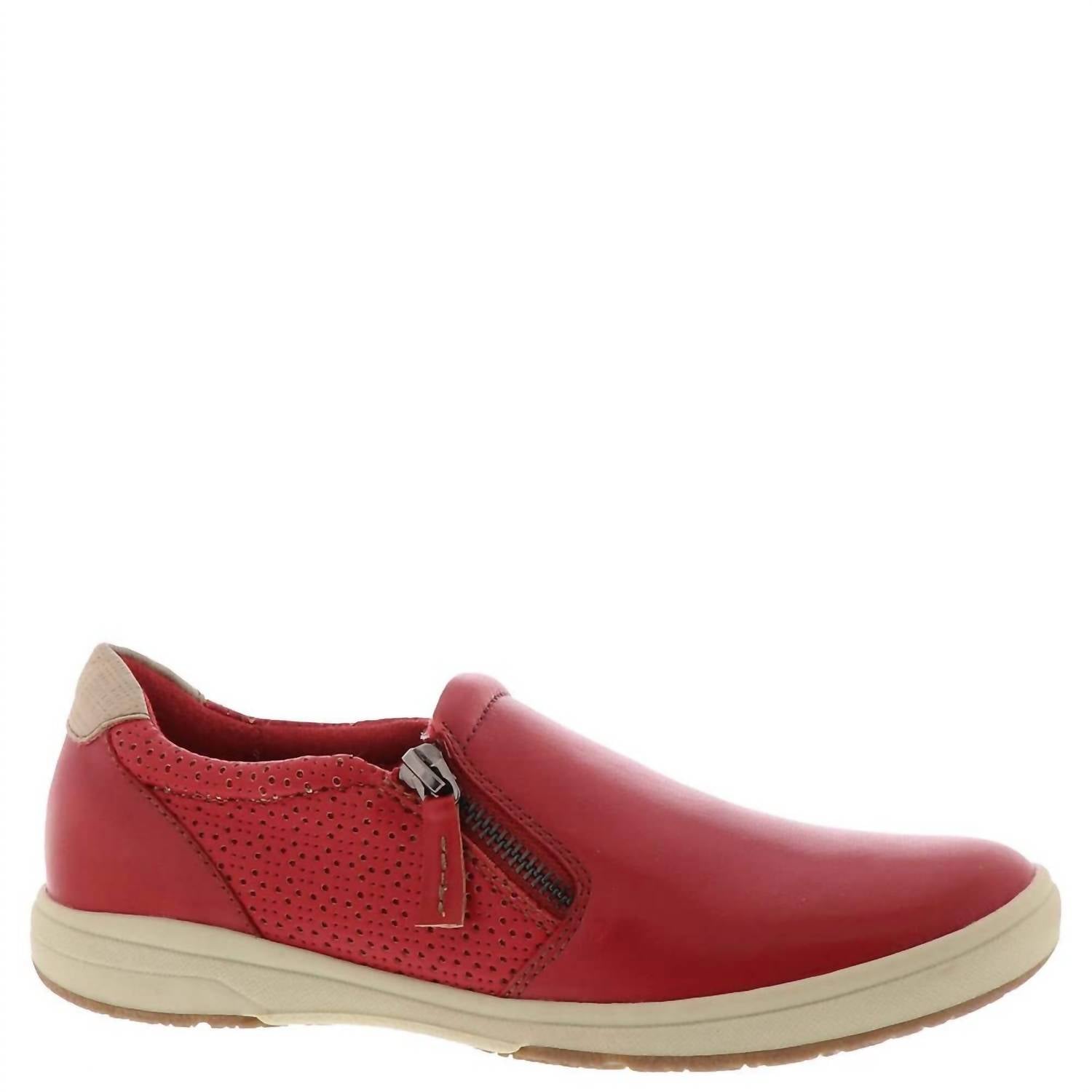 EARTH Women's Elsie Leather Slip On in red - women's sneaker