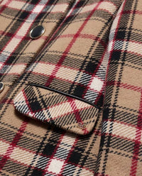 Abel & Lula - Faux Fur Collar Plaid Coat