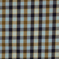 F/X Fusion Men's Twill Check Sport Shirt in blue multi - men's shirt - detail view