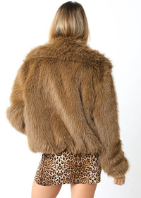 Olivaceous - Audrey Faux Fur Jacket