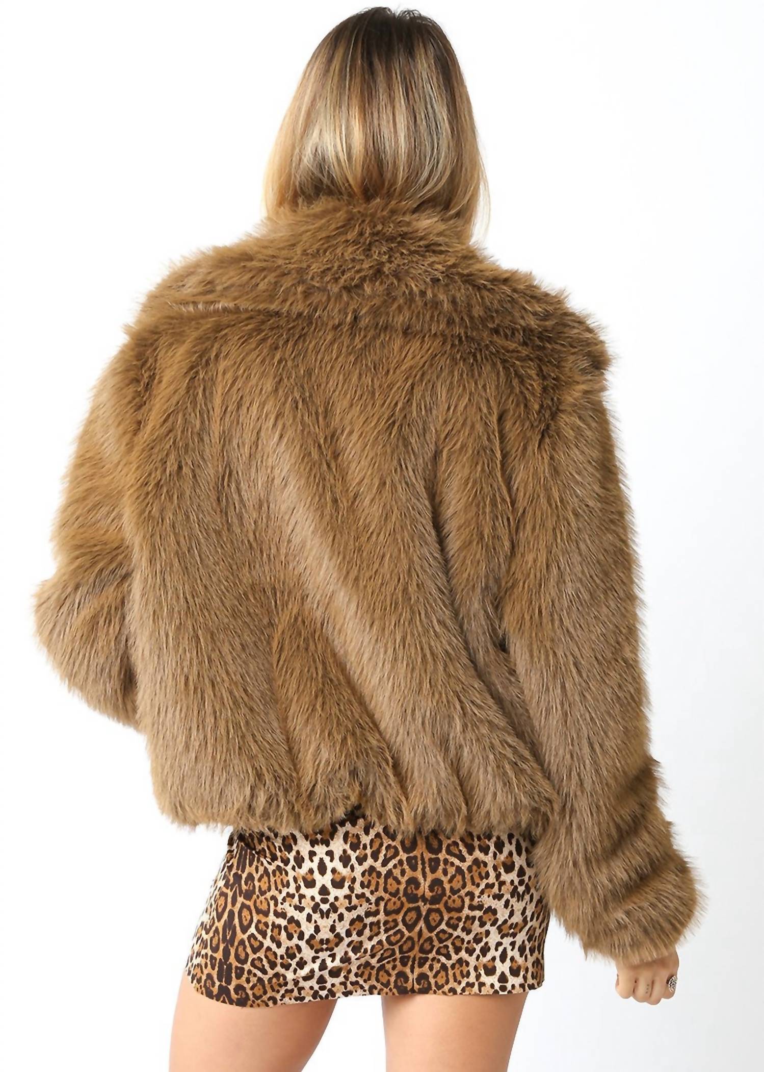 Olivaceous - Audrey Faux Fur Jacket