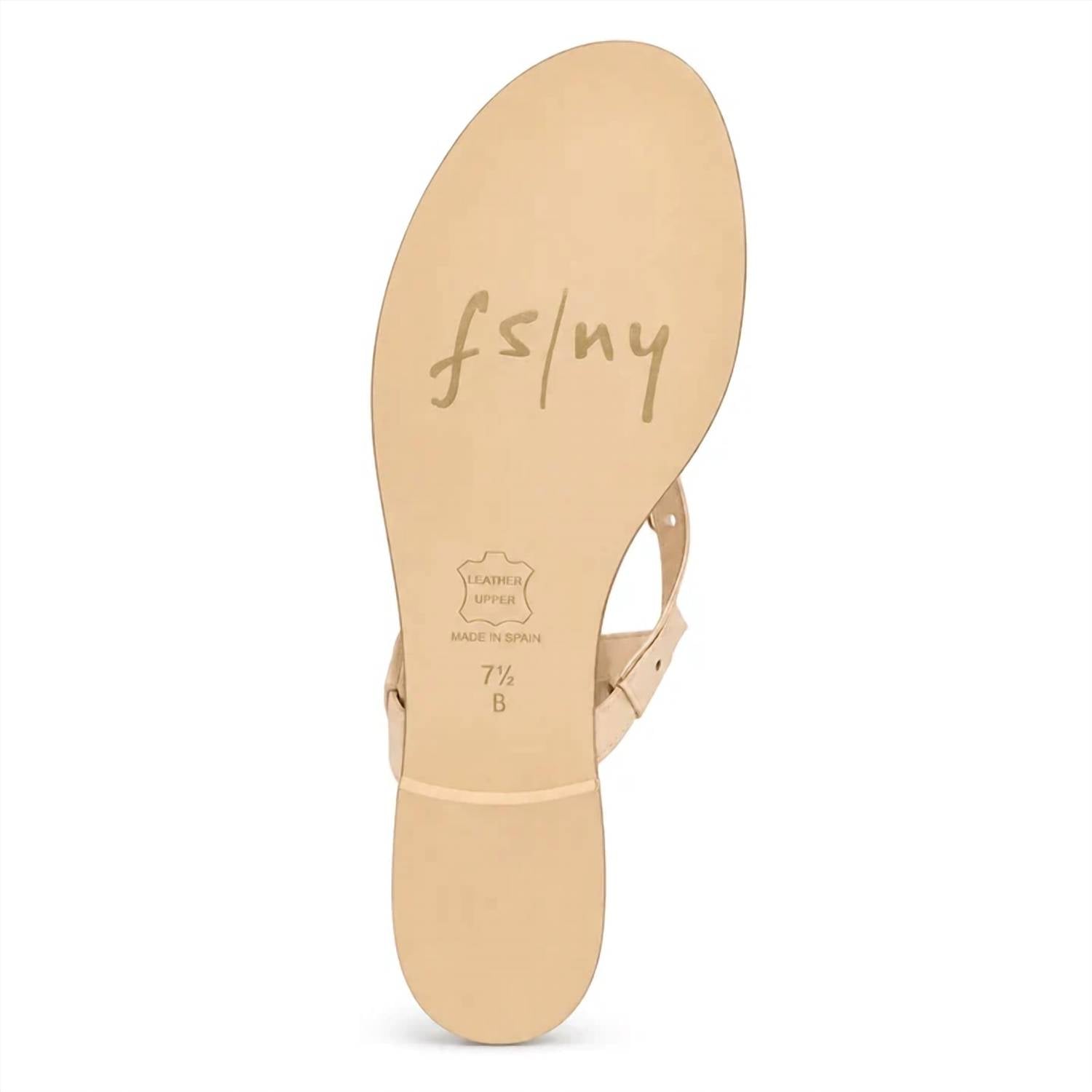 French Sole - Women's Bina Leather Flat Sandals