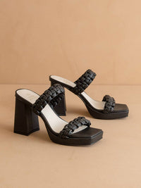 Oasis Society - Women's Zenda Braided Chunky Platform Party Heel Sandal