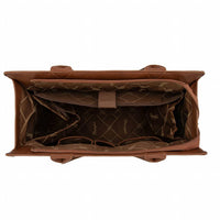 Wrangler Horseshoe Cutout Carry-All Large Tote Bag in brown - women's bag - detail view