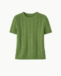 Vince - Cashmere Blend Cable Knit Tee