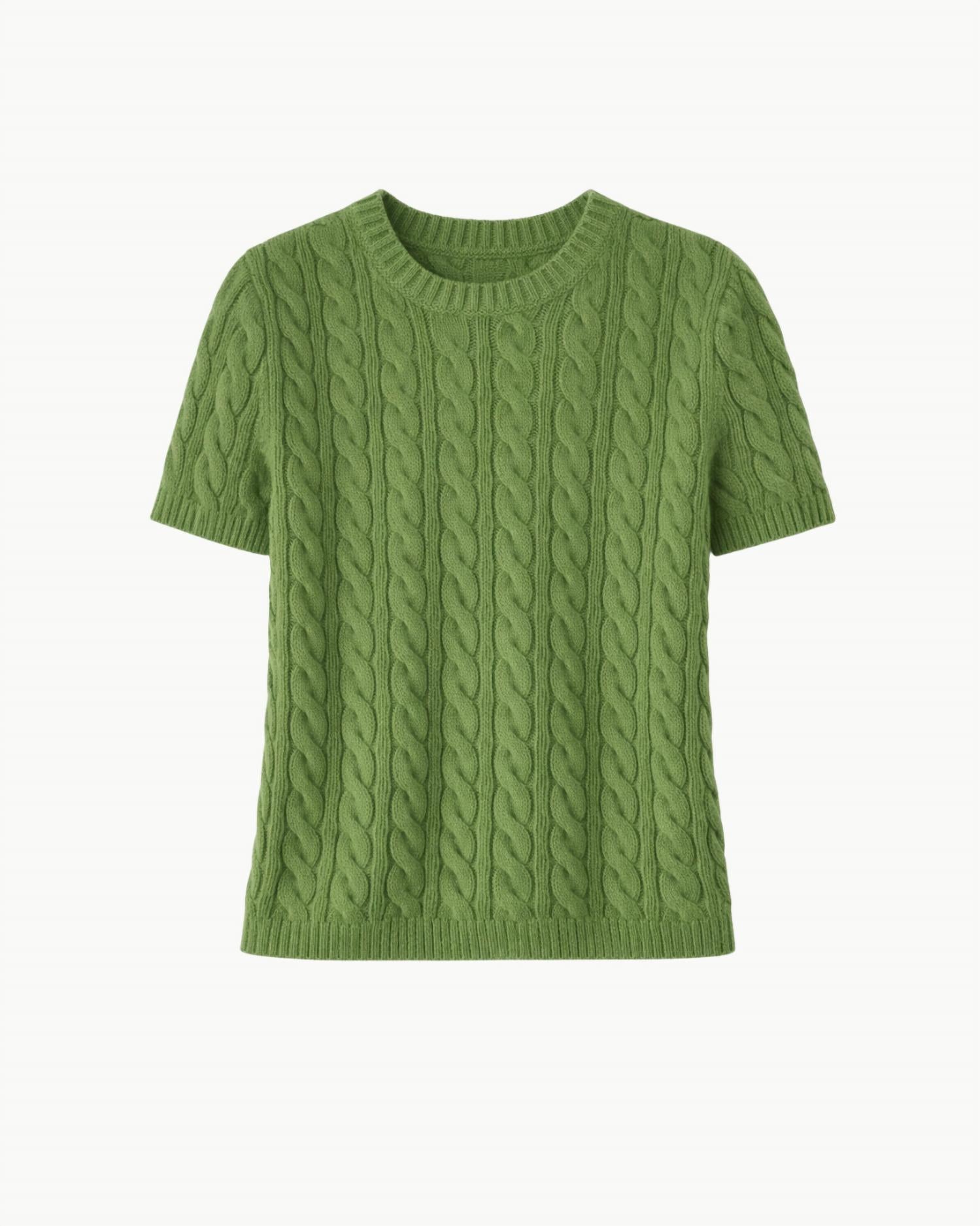 Vince - Cashmere Blend Cable Knit Tee