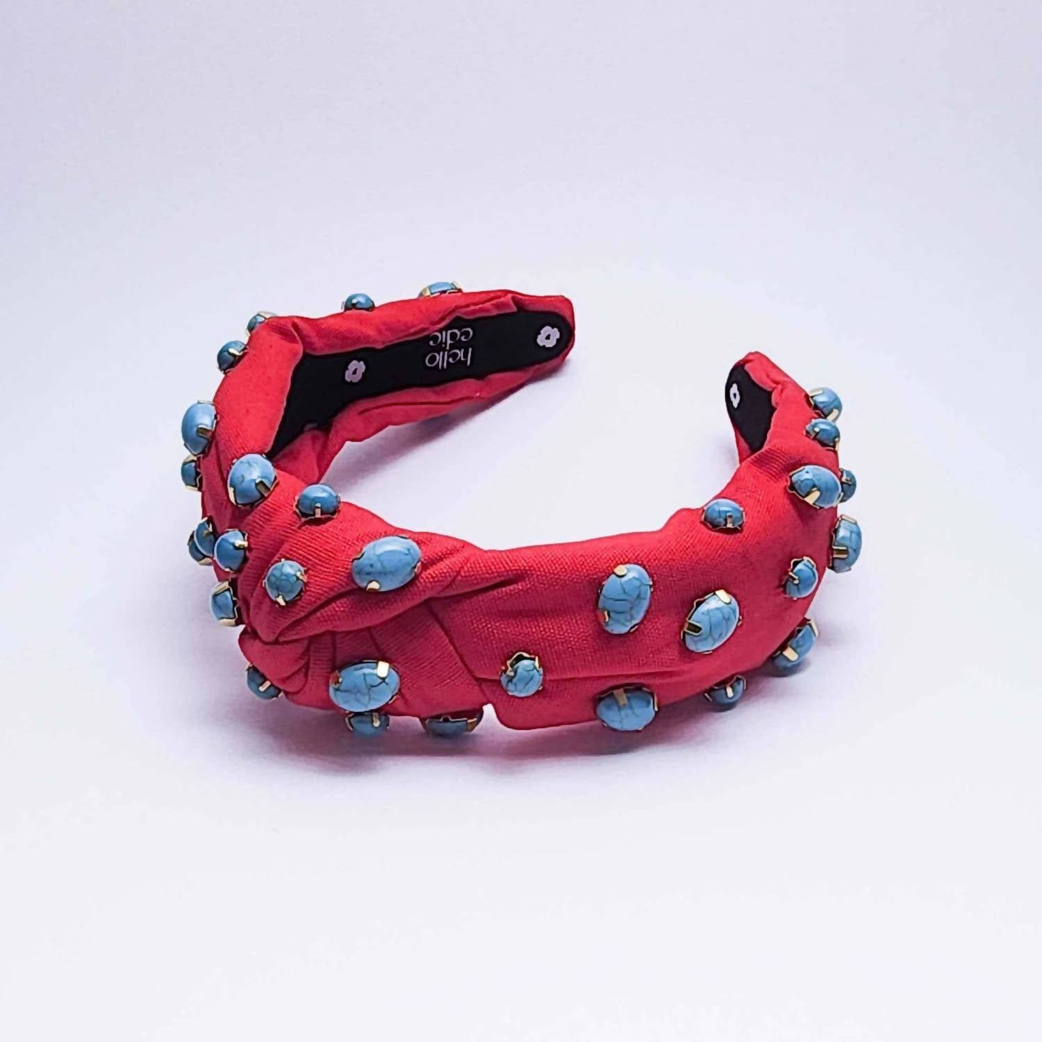 Hello Edie - Knot Headband With Stone Embellishments