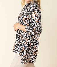 Habitat - Linen Circle Hidden Placket Big Shirt