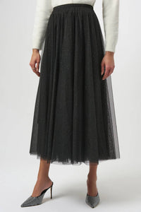 Joseph Ribkoff - Glittered Tulle Flared Skirt