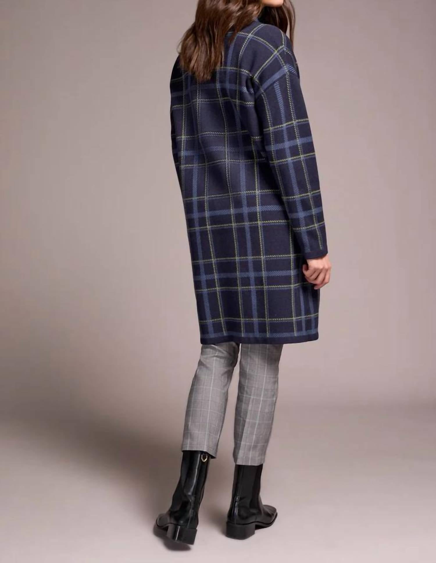 Tribal - Double Knit Plaid Coatigan