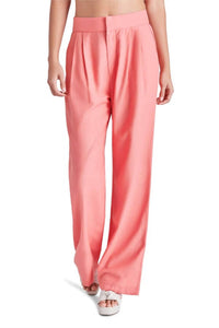 STEVE MADDEN Isabella Wide Leg Pant in coral pink - women's pants