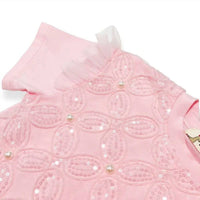 Doe A Dear - Kid's Sequin Floral Mesh Tee