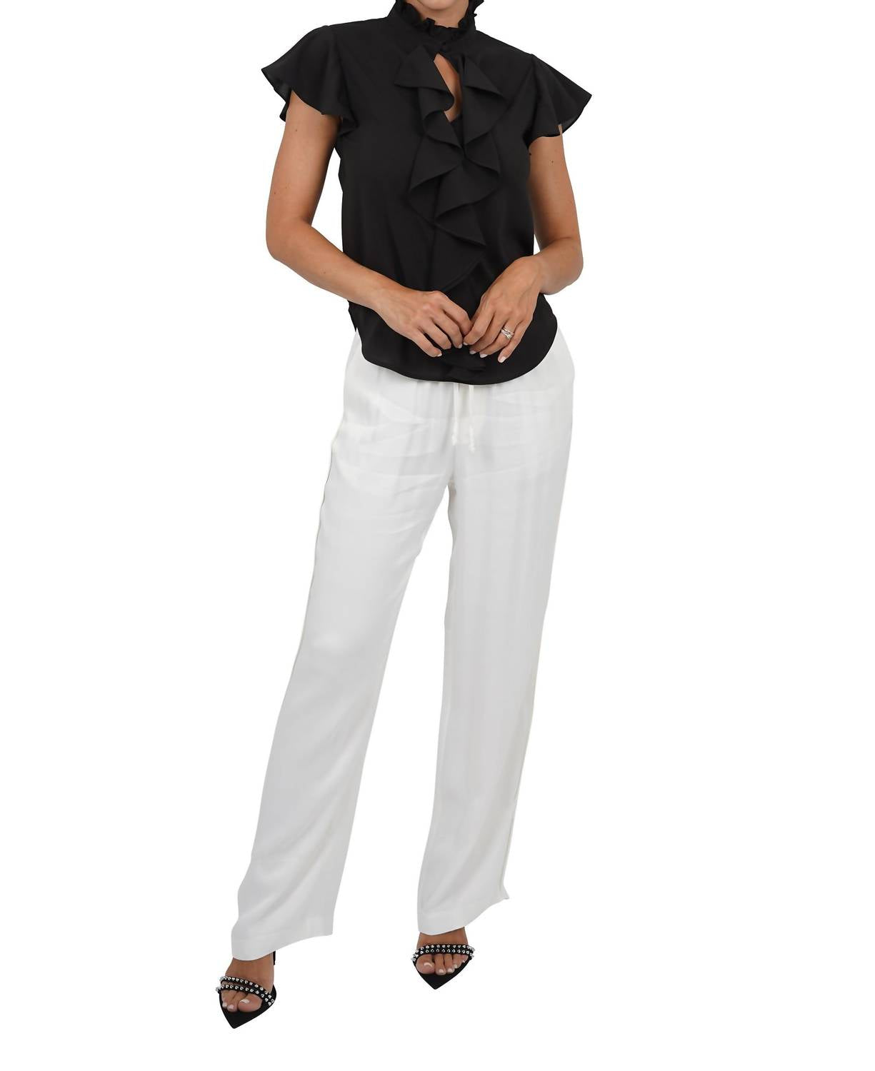 Love Token - Trixie Cascade Ruffled Sleeve Blouse