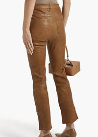 Paige - Cindy Leather Slim Leg Pants