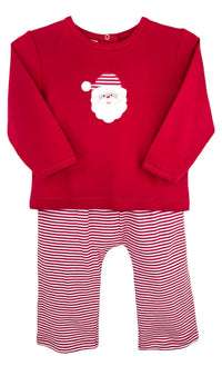 Petit Ami Zubels - Boy's Santa Top And Pant Set