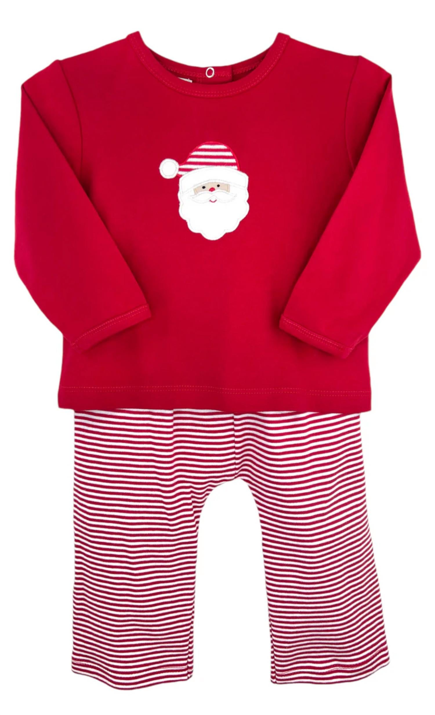 Petit Ami Zubels - Boy's Santa Top And Pant Set