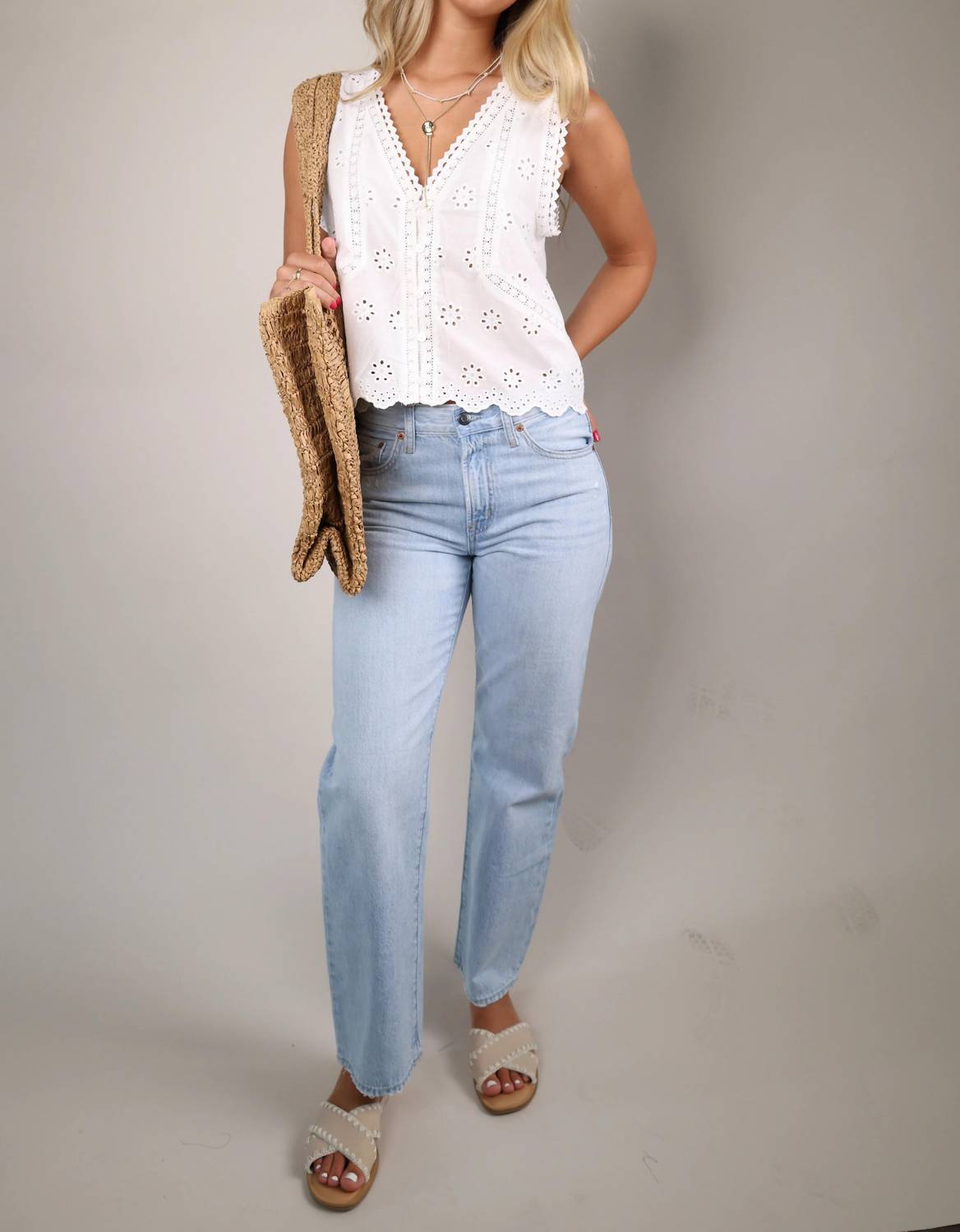 Pistola - Women's Lexi Bowed Straight Leg Jeans