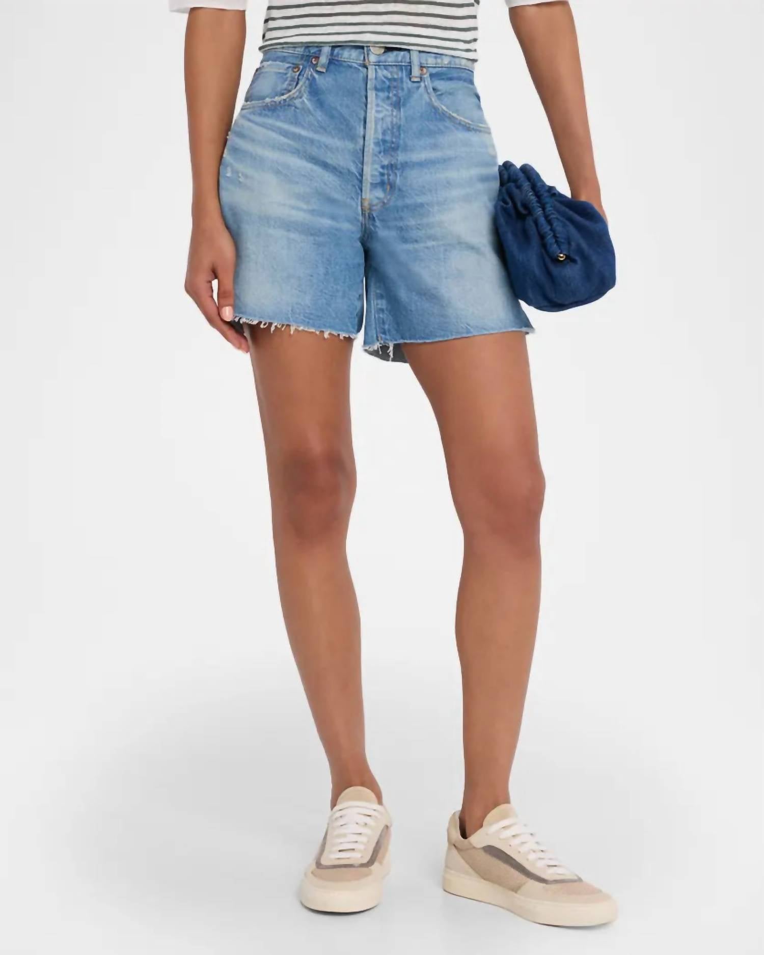 Moussy - Harbeson High Rise Denim Shorts