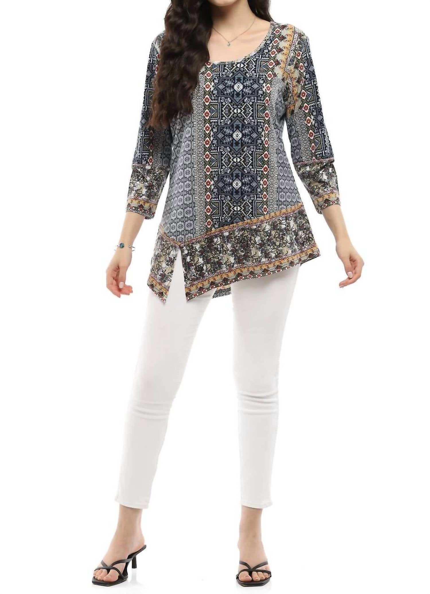 Parsley & Sage - Hilary Scoop Neck Tunic Top