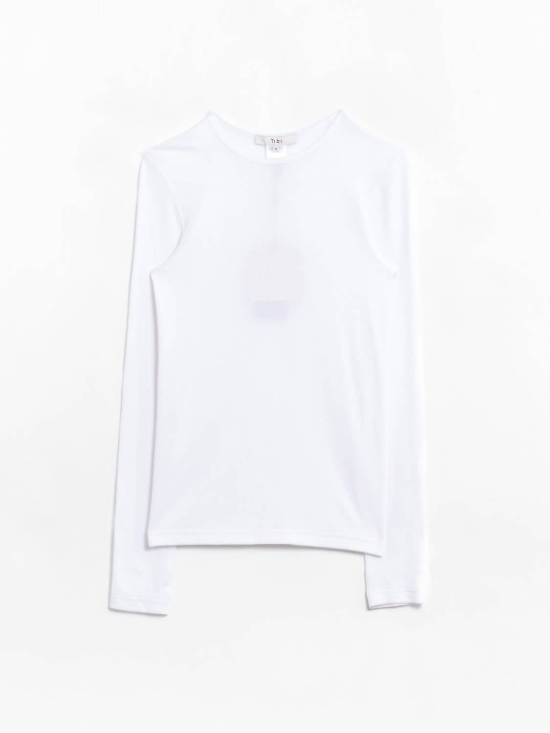 Tibi - Women's Ribbed Crewneck Pullover Tee