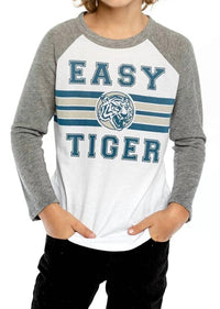 Chaser - Boy's Easy Tiger Long Sleeve Raglan Tee