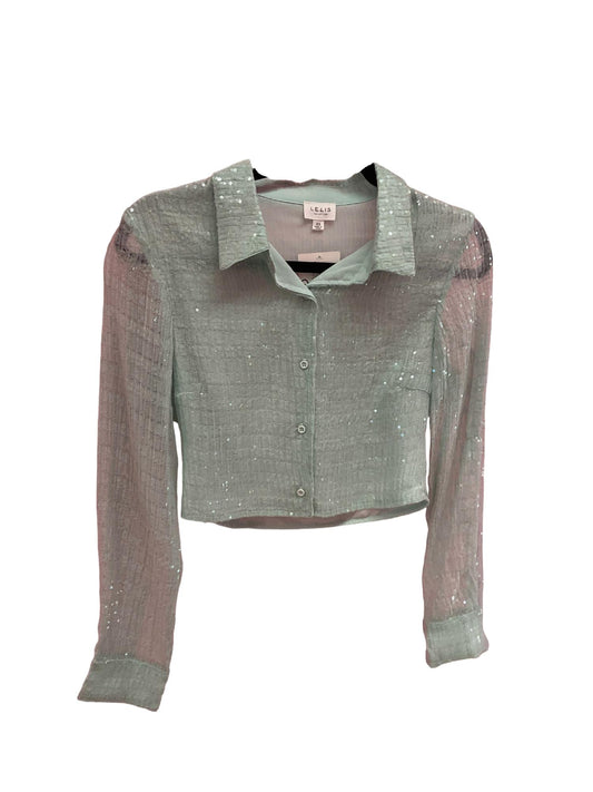 Le Lis - Women's Sequin Cropped Shirt