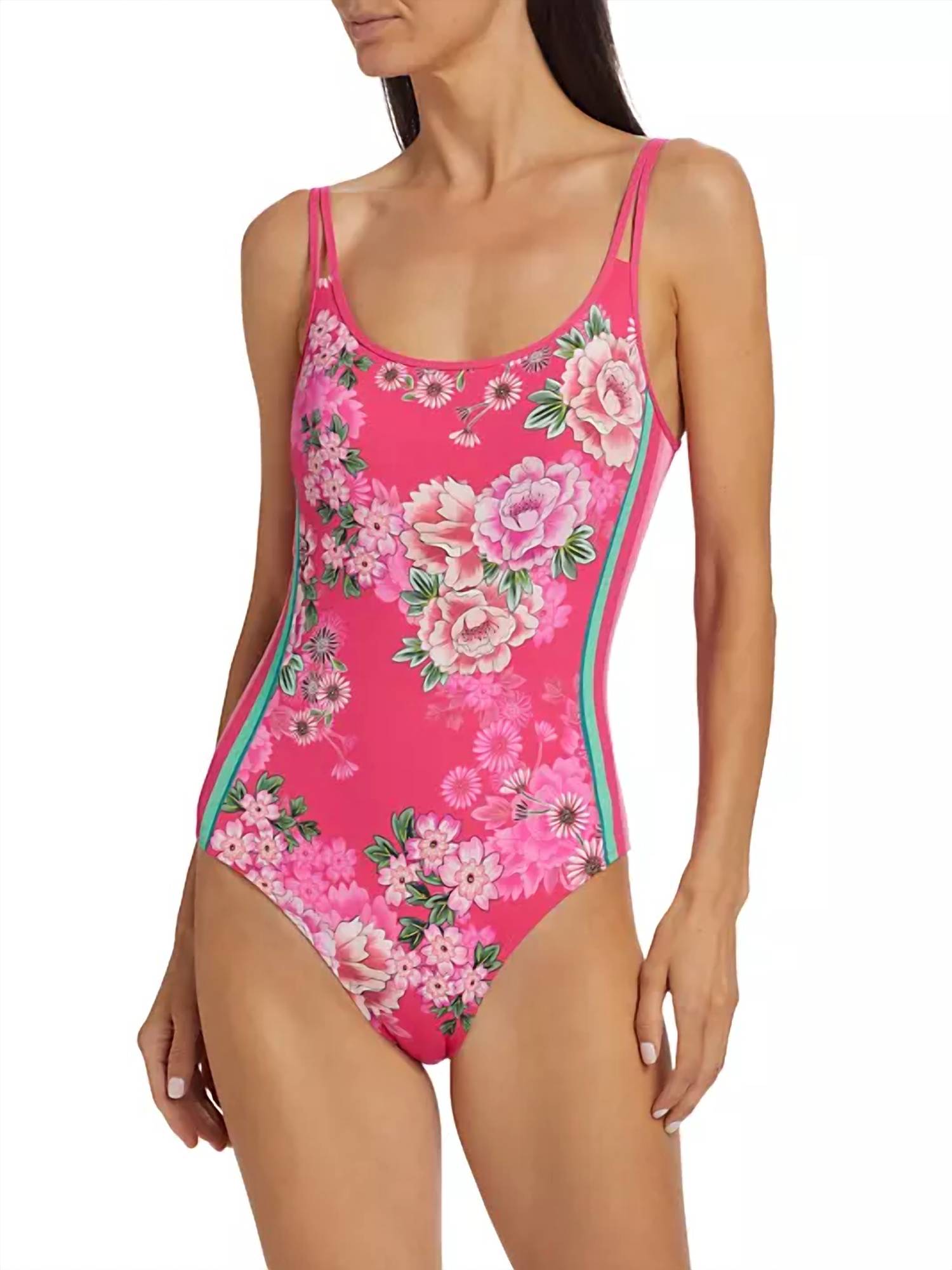 Johnny Was - Double Strap One Piece Swimsuit